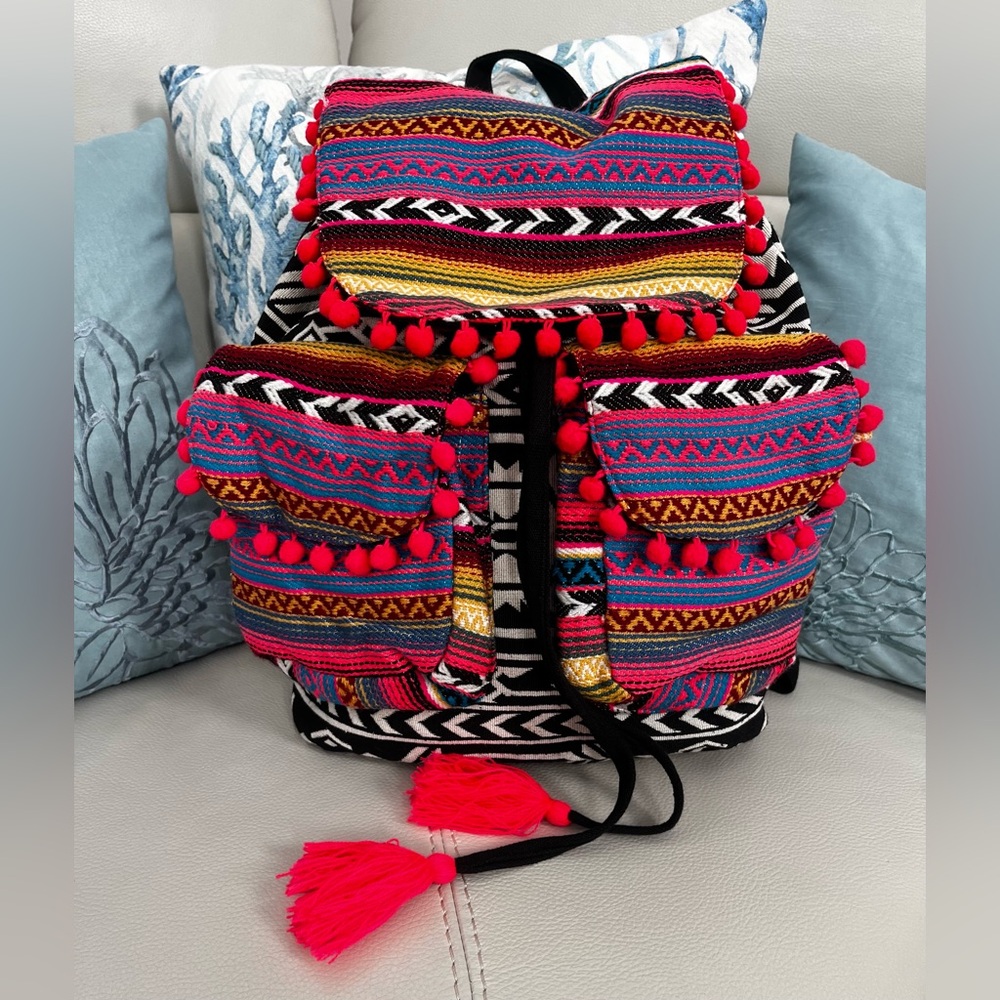 Bnwot!! Colorful Patterned Backpack - image 1